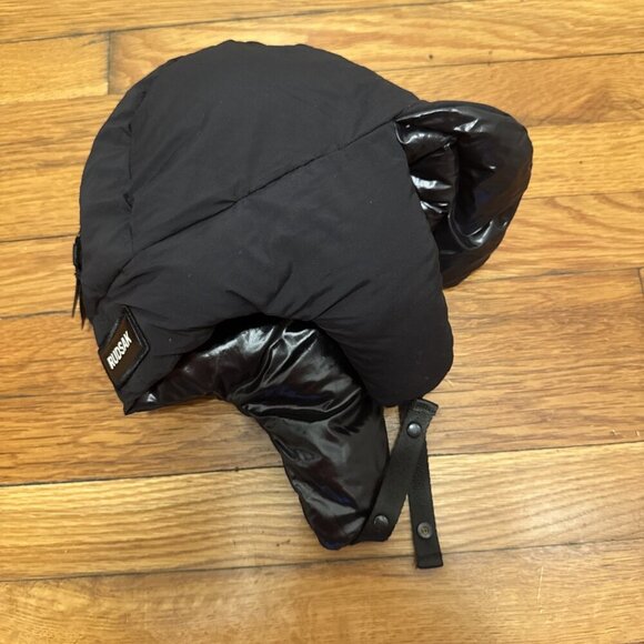 Rudsak Unisex Mavis Puffer Black Winter Aviator Hat One Size